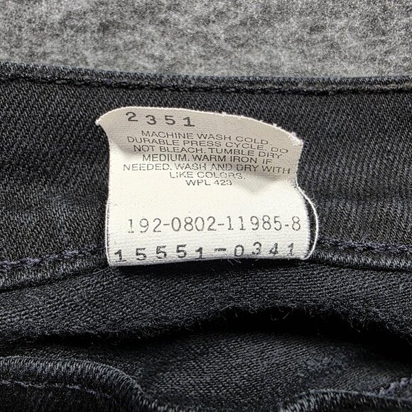 Levis 550 Jeans Womens 12 Short Black Relaxed Fit Tapered Leg Stretch Denim - Picture 5 of 10